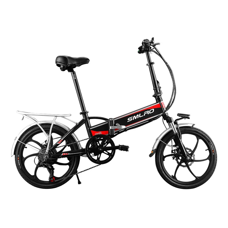 Discount New Aluminum Alloy Frame 20 inch Wheel SHIMAN0 7 speed 8A 48V 350W Lithium Battery Electric folding Bike downhill Bicycle ebike 2