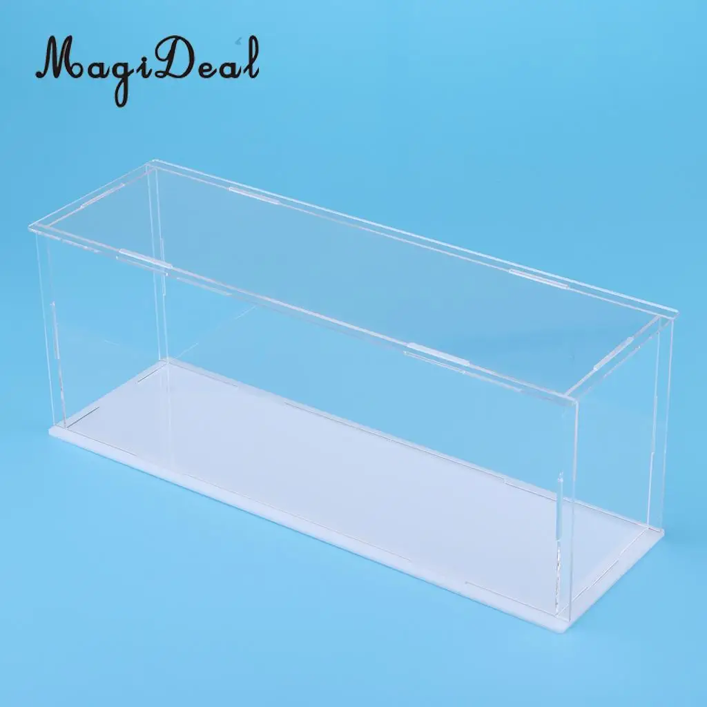 MagiDeal Modern Acrylic Toy Display Show Case Dustproof Box Ornament Protection Tool 28x8x11cm