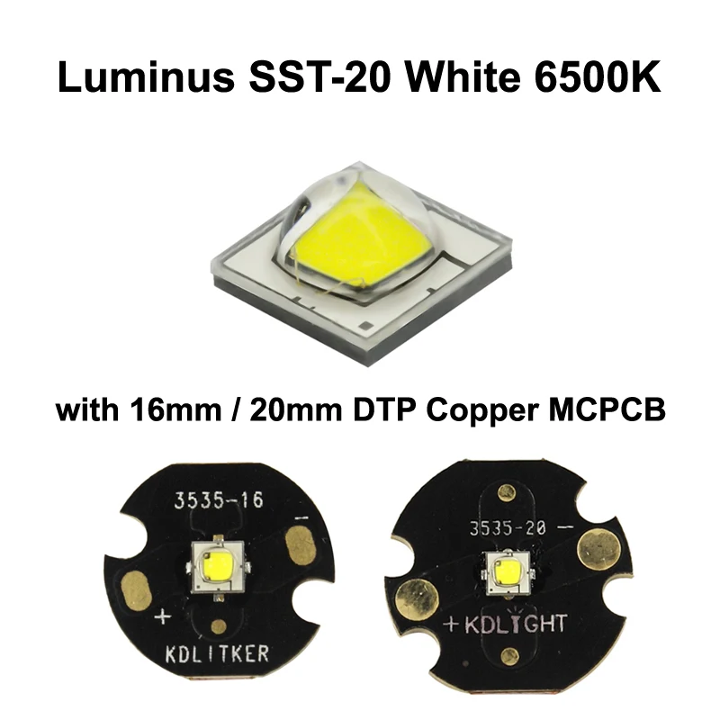 Яркий светодиодный излучатель 6500K с 16 мм/20 мм DTP Copper MCPCB 1 шт.|Подвесные лампочки| |