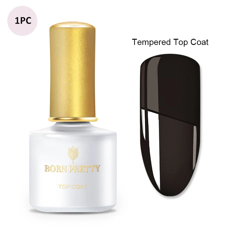 BORN PRETTY Base Top Coat Gel Nail Polish 6ml Matte Gel Gel Varnish Manicure Reinforcement Gel Peel Off Varnishe Nail Art Design - Цвет: Tempered Top Coat