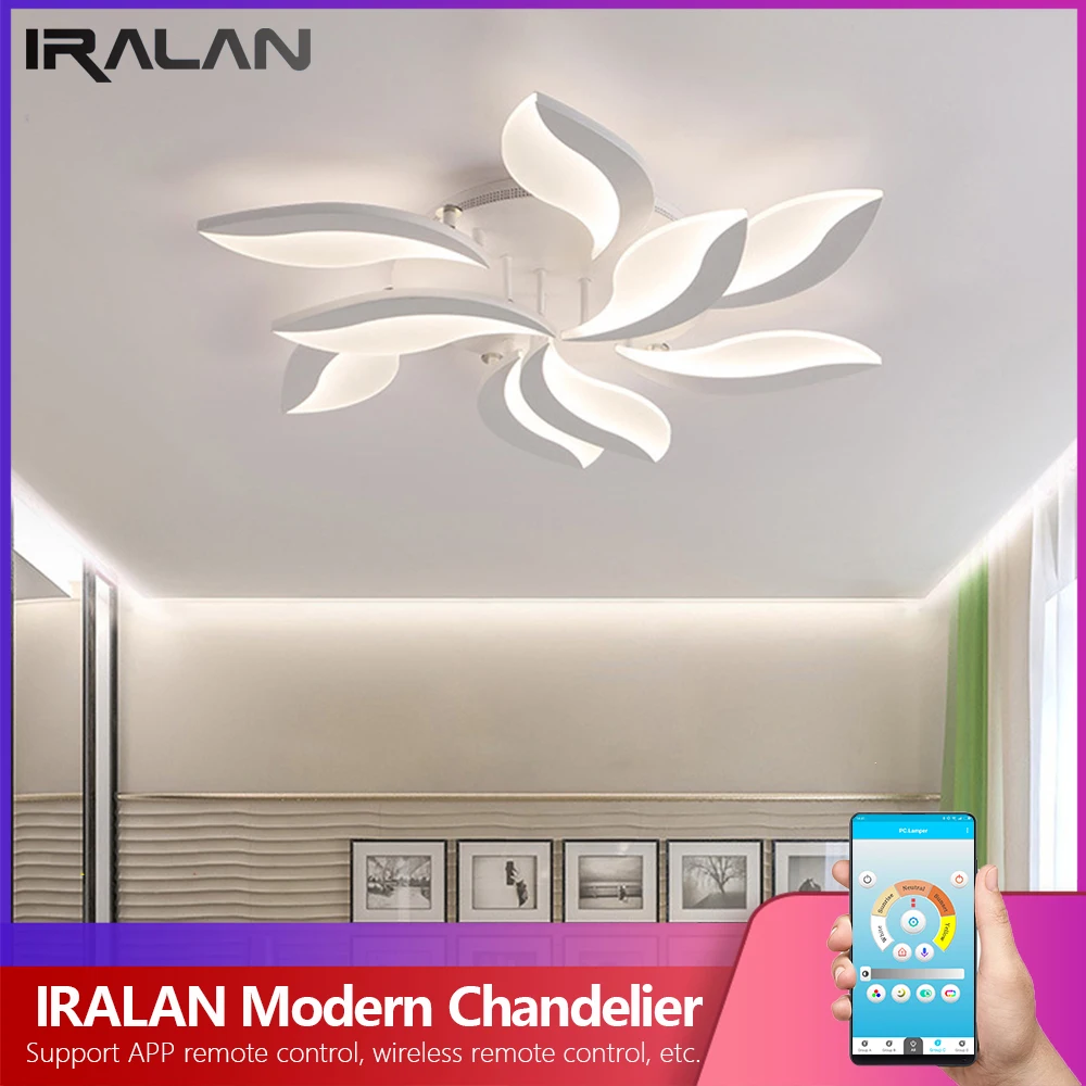 

IRALAN New modern led chandelier for living room bedroom dining room aluminum body Indoor home chandelier lamp lighting fixture