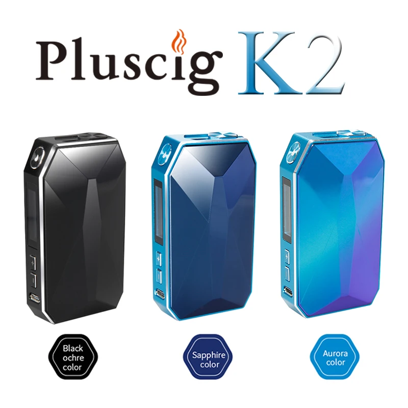 Pluscig K2 2900 мАч Заряженная поверхность циркония коробка мод электронная сигарета Vape наборы Совместимость с брендом нагрева табака Стик