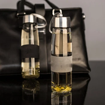 

Tea Durable Double Wall Glass Creative Colored Transparent Glasses Cups Lid Cam Bardak Glassware Bottle Glass Supplies 60M1058