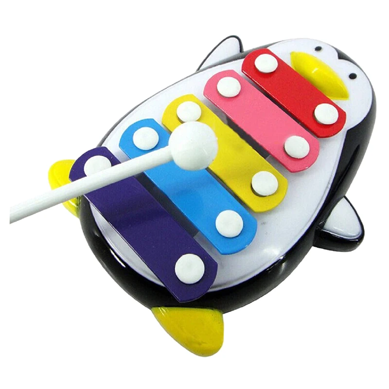Детский игрушечный ксилофон, 5 нот, музыкальный Пингвин, развивающая музыка, детские игрушки, музыкальные инструменты, детские игрушки