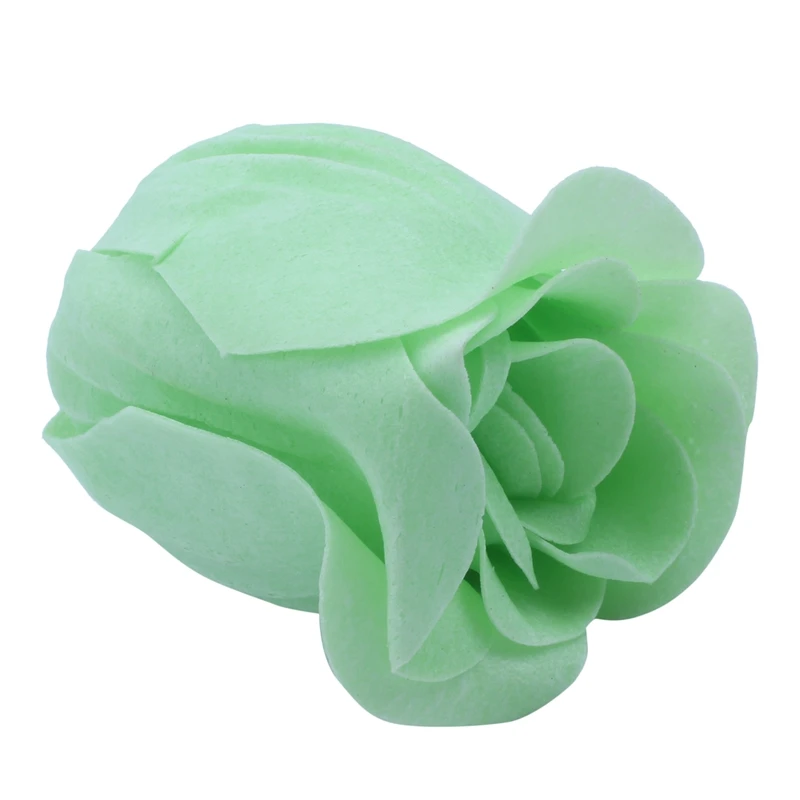 6 Pcs Scented Bath Soap Rose Petal in Heart type Box Green Gifts Rose flower Soap