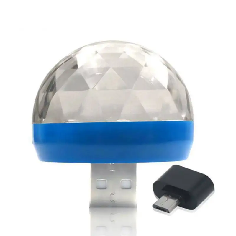 

5V LED USB Car Ambient Light RGB Super Mini Romantic 3W Holiday Lights DJ Color Changing Sound Actived Crystal Magic Light