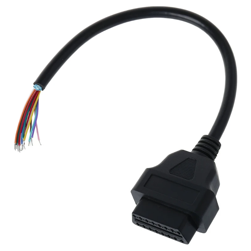 

OBD2 16Pin Female Extension Opening Cable Car Diagnostic Interface Connector Car 10166
