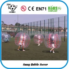 10 шт.(5Red+ 5 Blue+ 2 воздуходувки) 1,5 м, 0,8 мм для арендного бизнеса надувной мяч для футбола, пузырь футбол, Зорб мяч, шар человека хомяка