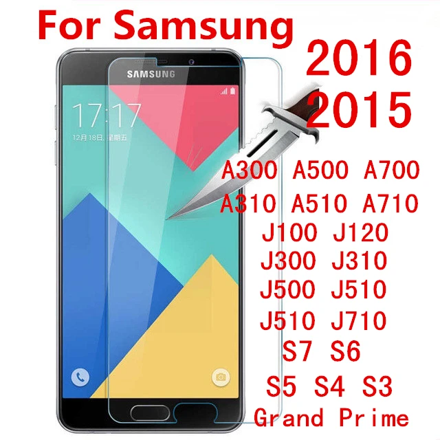 Экран Защитная пленка закаленное Стекло для samsung Galaxy J1 J2 J3 J5 J7 A3 A5 A7 2016 Grand Prime G530 S7 S6
