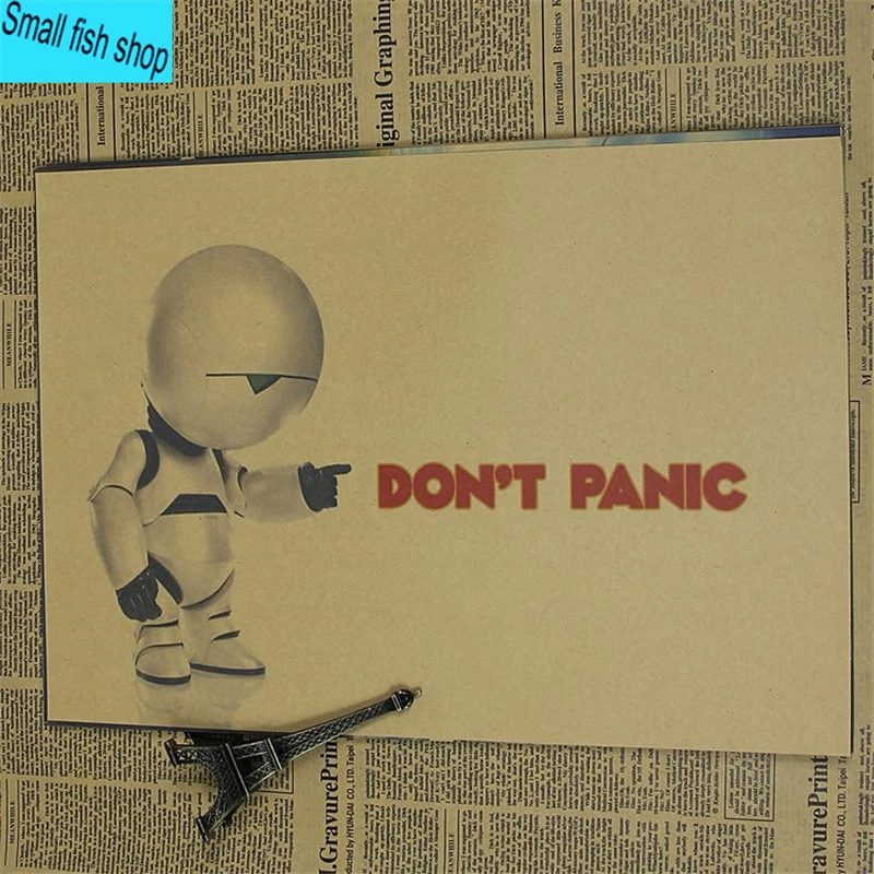 

The Hitchhiker's Guide to the Galaxy Home Furnishing decoration Kraft Movie retro Poster Drawing core Wall stickers