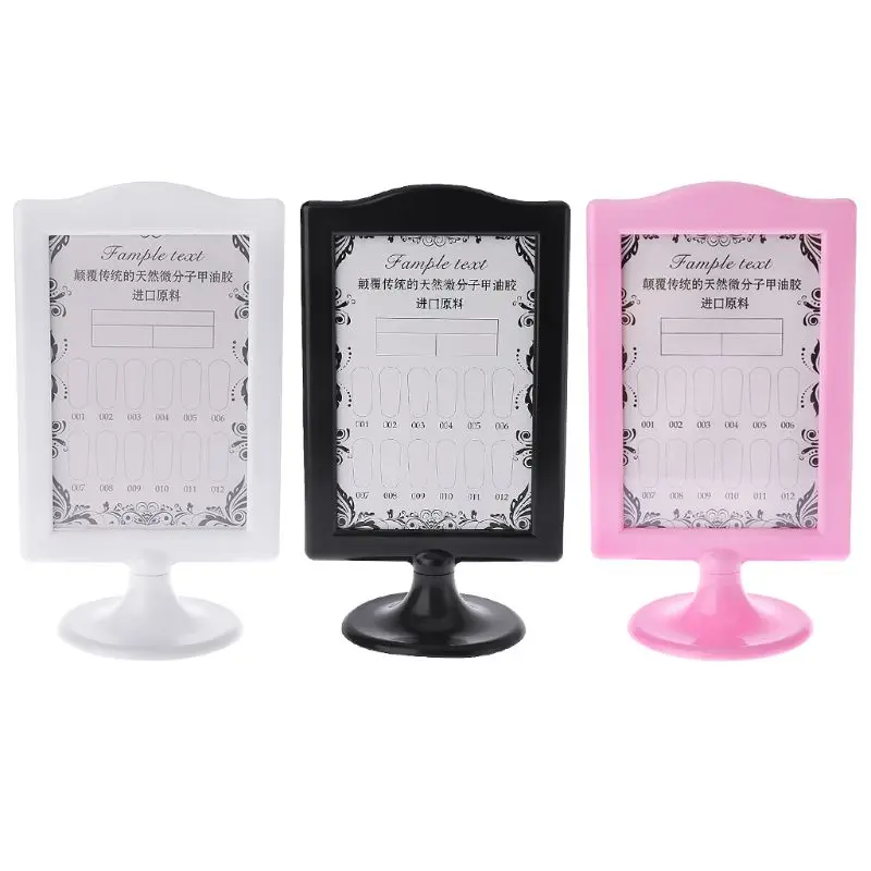 

12 Grids Nail Art Practice Color Display Stand Frame False Tip Holder Salon Tool