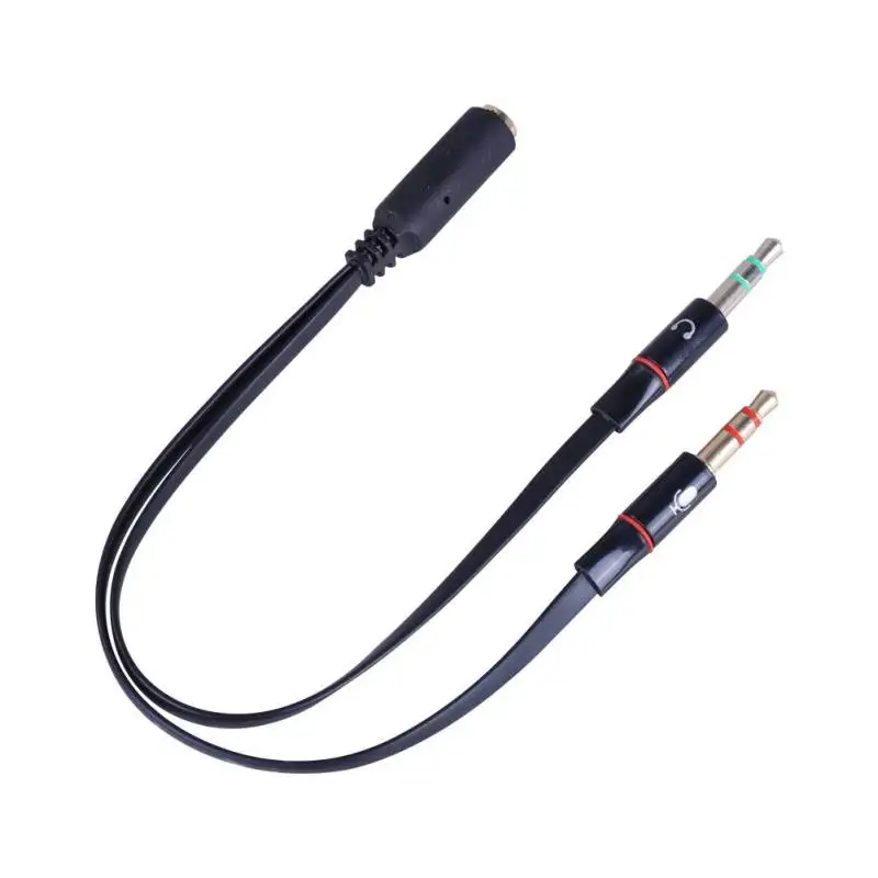 3.5mm Female to 2 Male 3.5mm Audio Cable Universal Splitter with Mic Adapter for PC Laptop Smartphone Earphones Headphone 3.5mm Female to 2 Male 3.5mm Audio Cable Universal Splitter with Mic Adapter for PC Laptop Smartphone Earphones Headphone