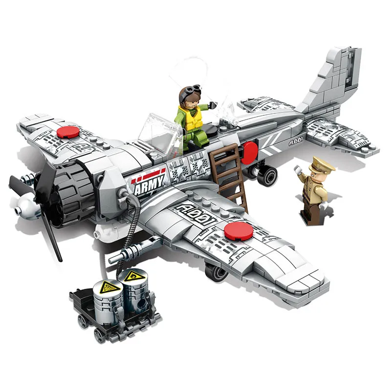 432 Pcs A6M Zero Fighter Building Block Compatible Legoingly Ww2 Military Vehicle Brick Toys