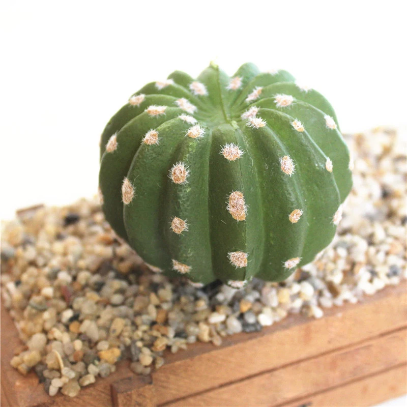 Realistic Artificial Cactus Succulent Ball Prickly Pears Fake Plants Plastic Craft Landscape For Garden Family Office Decoration