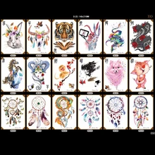 

beauty kawaii waterproof temporary tattoos for women unisex the 12 Chinese zodiac pattern fake tattoos stickers body art makeup