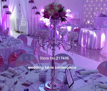 

hanging acrylic crystals clear crystal( with sliver mental)centerpieces table decoration flower stand for wedding favors