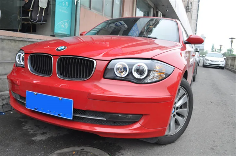 Car Styling for BMW E87 120i 130i Headlights 2004-2011 E87 LED Headlight DRL Lens Double Beam H7 HID Xenon bi xenon lens