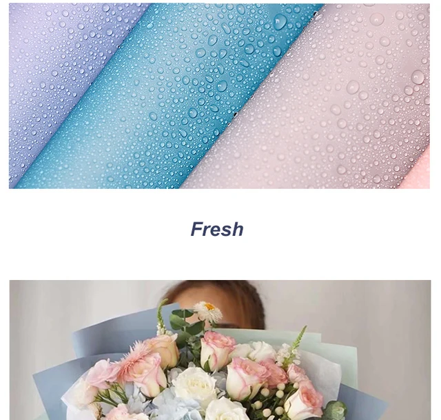 20PCs/Set 40*45cm Two-tone Flowers Paper Packaging Gift Wrapping Craft  Paper Florist Wrapping