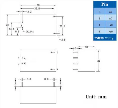 HLK-5M12 AC-DC 220V в 12V понижающий модуль питания Buck 5W интеллигентая(ый) бытовой выключатель конвертер