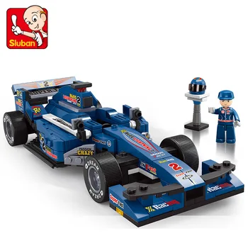 

Sluban M38-B0353 287pcs 1:24 Blue F1 Racing Car Building Blocks Educational Bricks Assembling toys Children Compatible Gifts