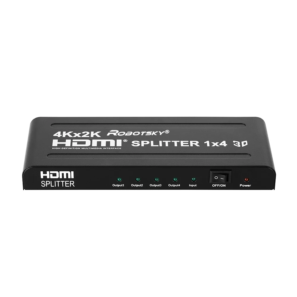 1x4 HDMI Splitter Ultra HD 4 К/2 К 1 в 4 выхода Full HD 3D 1080 P HDMI 1.4 для HDTV PS4 PS3 XboxONE 360 DVD Blu-Ray dts digital