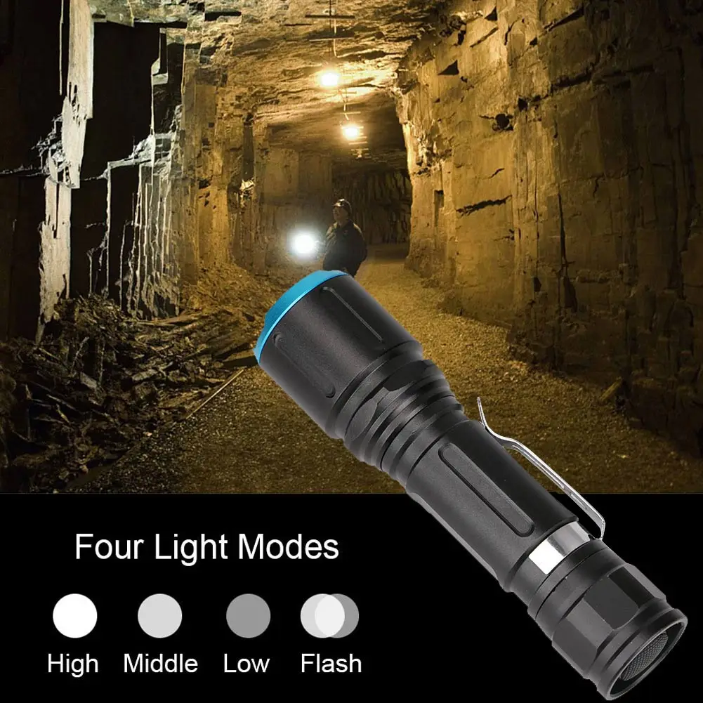 

Portable USB Rechargeable LED Flashlight Lamp Torch Lantern Light with Clip for Camping Hiking ASD88