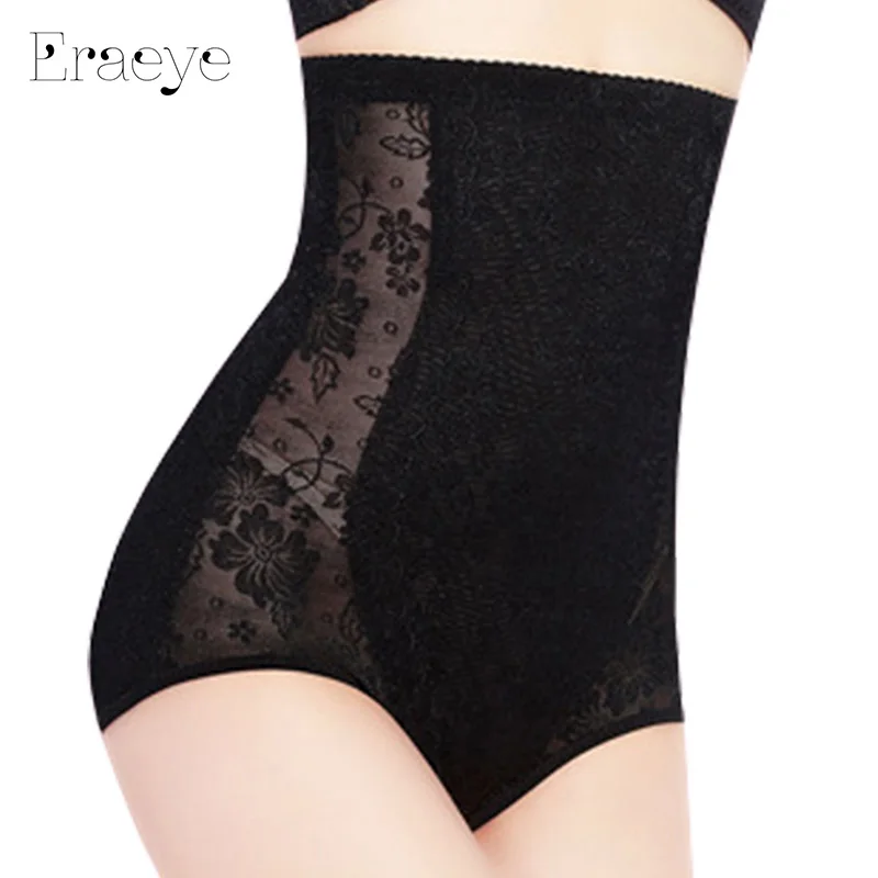 

ERAEYE Sexy Briefs Thin Mid-lumbar Abdomen Hips Lace Lingerie Boxers Underwear Women Shapewear Slimming High Waist Body Shapers
