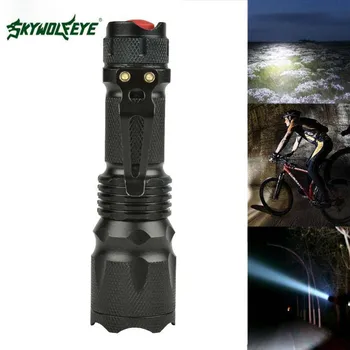 

T6 8000 LM Tactical LED Flashlight 3 Modes Zoom Torch Lamp Lantern Zoomable Light 14500/AA Battery For Hunting Camping A609