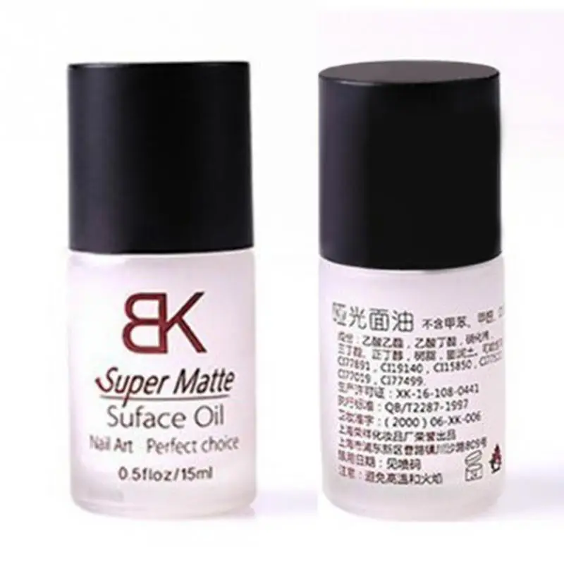 15 мл Прозрачный Супер матовая топовое покрытие для ногтей удаления масла ногтей, для маникюра