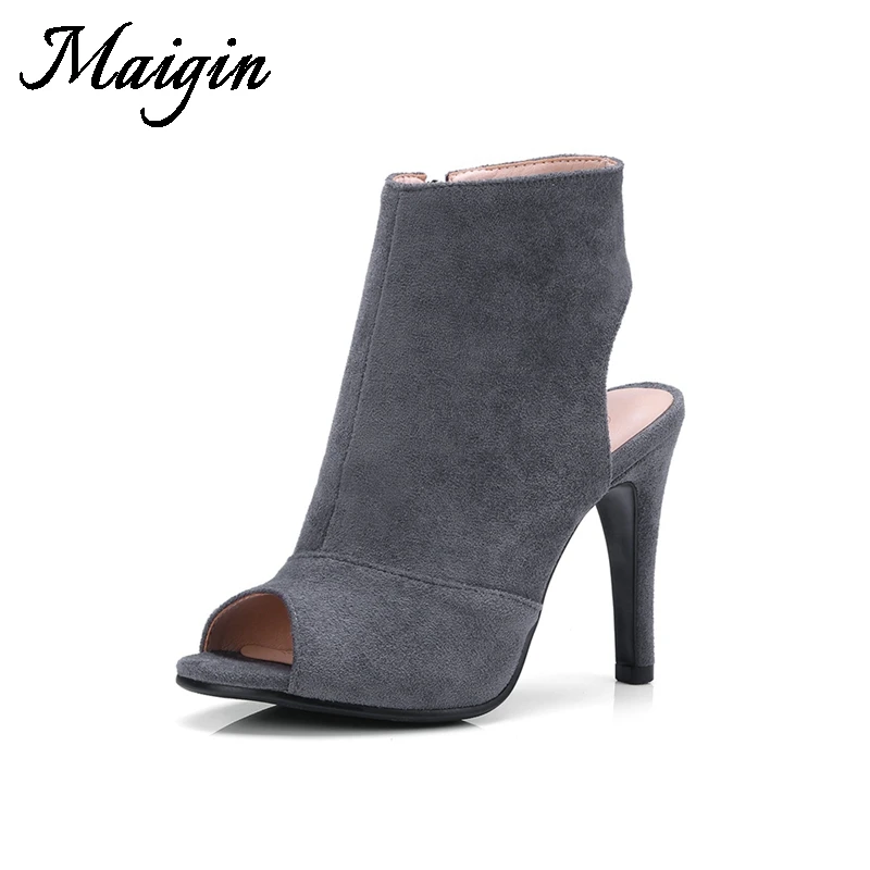 Maigin High Heels Summer Boots 2018 New Gladiator Sandals Women Pointed Toe Thin Heel Ladies Sandals Femme Footwear Ankle Boots