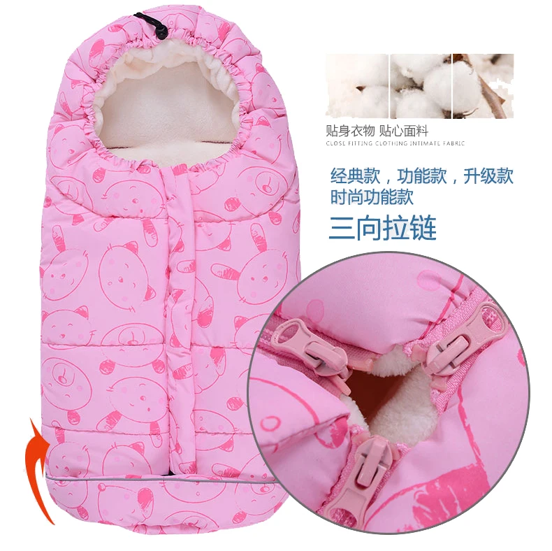 Спальный мешок, Детские Зимние коляски, уличные конверты для новорожденных, ветрозащитные спальные мешки, теплые детские плотные спальные мешки