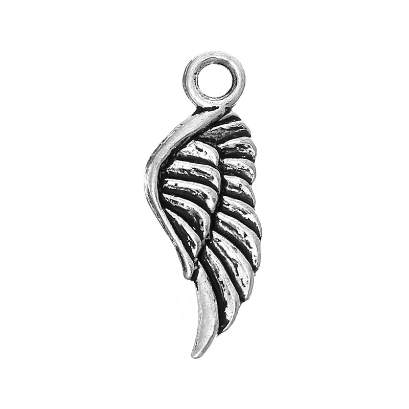 

Zinc metal alloy Charm Pendants Wing Antique Silver 21mm( 7/8") x 8mm( 3/8"), 20 PCs new
