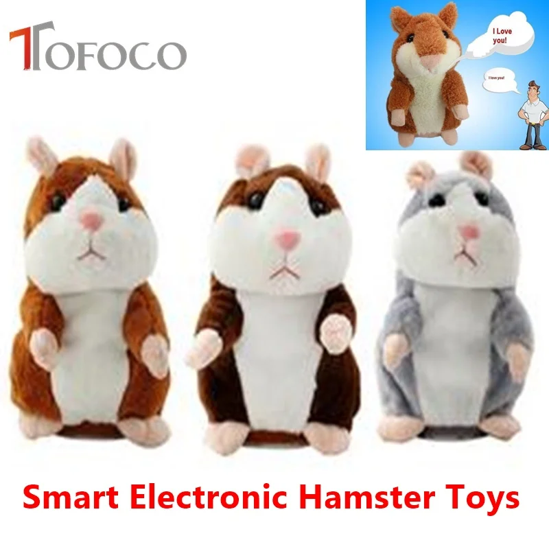 TOFOCO Electronic Talking Hamster Plush Toys Best Early Educational Toy Christmas Gift Speaking Sound Stuffed Electric Pets