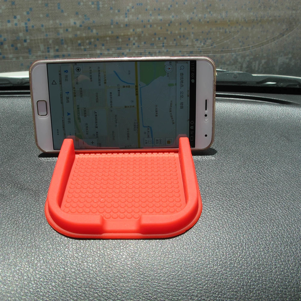 Car Ornament Silicone Non slip Mat Phone Holder GPS Bracket Dashboard Decoration Sticky Pad Anti