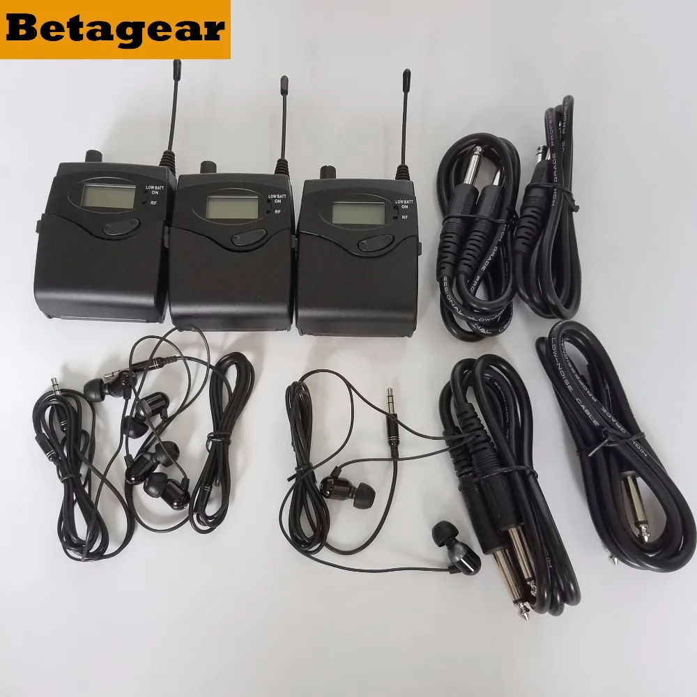 Betagear SR2050IEM Stage ear monitors 3 Receivers