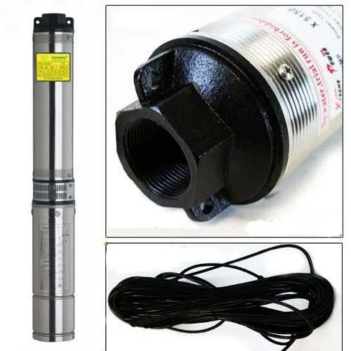 

Deep Well Pump, 1hp Submersible Pump 4'' Deep Well 110v Stainless Steel 308ft Max with 33ft Cord