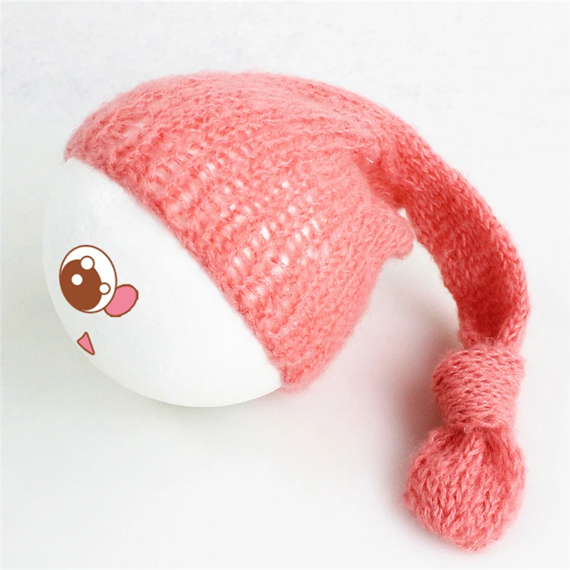 Вязаная шапочка для новорожденных мягкий мохеровый головной убор вязаная