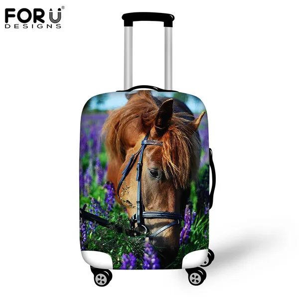 FORUDESIGNS/3D лошадь животное эластичная сумка для путешествий Защитные чехлы для 18-30 дюймов тележка чемодан пылезащитный чехол на молнии - Цвет: C667