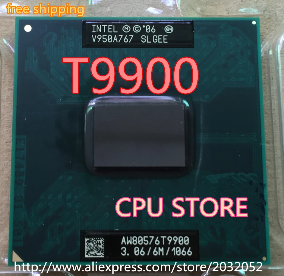 Процессор Intel Core 2 Duo T9900 t9900 3 06 ГГц PGA478 6M кэш 1066 FSB чипсет PM45 (100% рабочий бесплатная