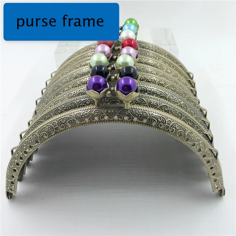 

Women DIY coin bag making metal clasp vintage knurling purse frame colorful fluorescence ball kiss buckle 10pcs/lot
