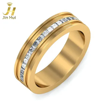 

Jinhui Men The Derceto Ring For Him Solid 18K Yellow 750 Gold 0.57CT Natural Diamond Jewelry Free Engraving