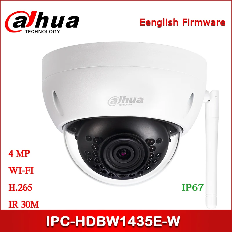 Dahua IP Camera 4MP IPC-HDBW1435E-W Security IR H.265 Dome Wi-Fi Network | Безопасность и защита