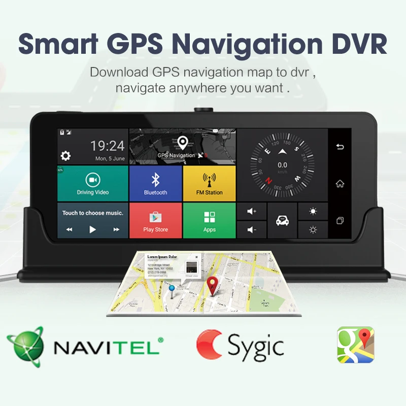 LSON 7 дюймов android 3g Автомобильный gps навигатор Bluetooth Android 5,0 Навигатор Автомобильный с DVR FHD 1080 Автомобильный gps