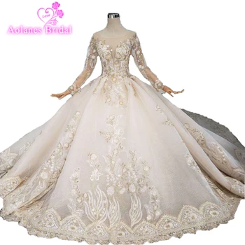 

Custom Made Lace Princess Wedding Dresses 2019 Sweetheart Long Sleeves Ball Gown New Wedding Gown Buy Direct From China Factory