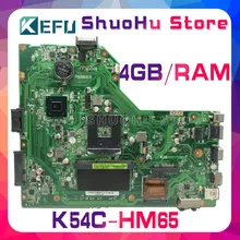KEFU For ASUS HM65 K54C X54C REV2.1 4GB/RAM laptop motherboard tested 100% work original mainboard