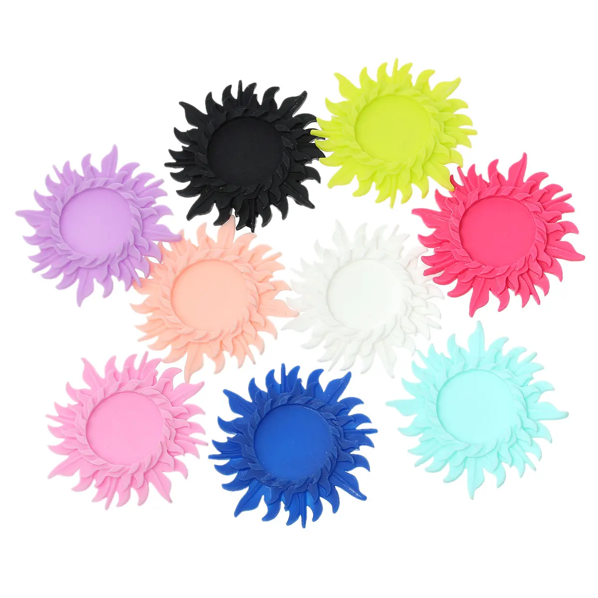 

DoreenBeads Resin Embellishments Findings Flower At Random 6.1cm(2 3/8")x 6.0cm(2 3/8"),1 Piece