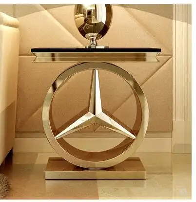 Modern toughened glass small tea table black white corner several sofa edge a few small door model small side table..