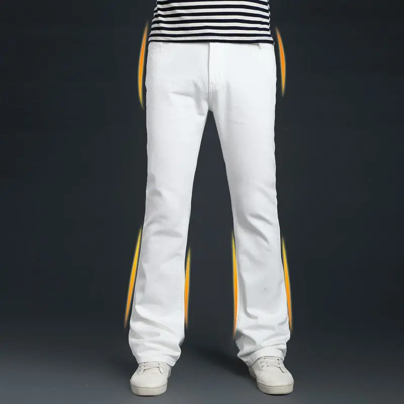 Mens-Flared-Jeans-Men-New-2017-Autumn-Fashion-Denim-Pants-Men-Boot-Cut-Jeans-Hommes-White_
