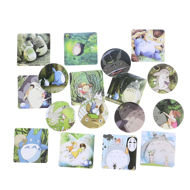 46 قطعة/صندوق لطيف الكرتون Totoro محاصر ملصقات الهاتف المحمول ألبوم الديكور ملصقات الأطفال طالب الهدايا القرطاسية ملصقات