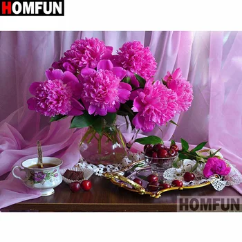 

HOMFUN Full Square/Round Drill 5D DIY Diamond Painting "Flower landscape" Embroidery Cross Stitch 5D Home Decor Gift A17046